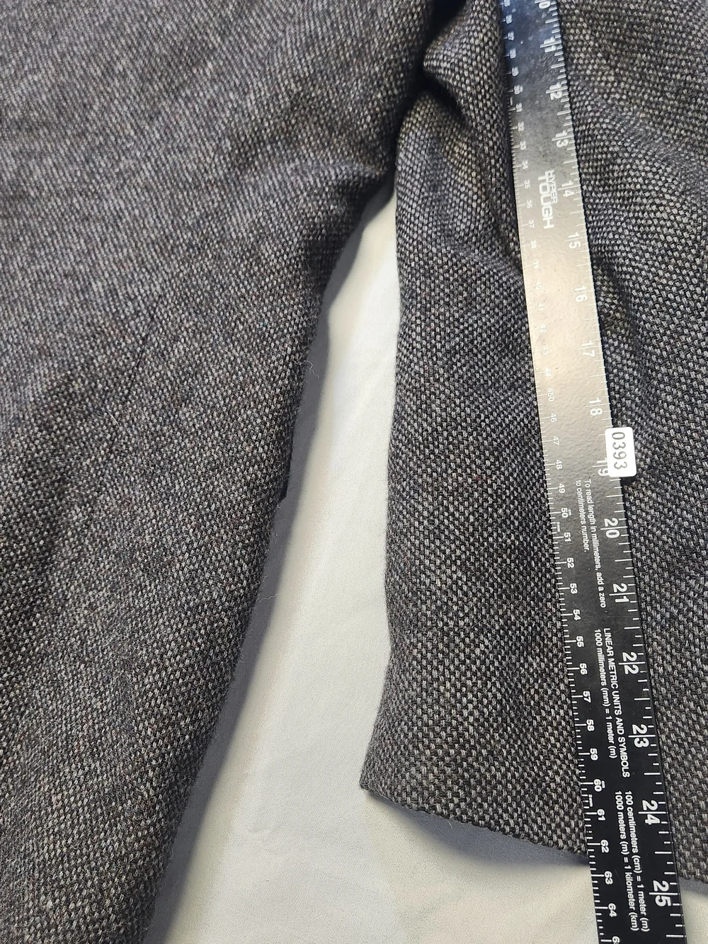 VTG Tweed Jacket 44R Large Gray Barleycorn 100% Wool Lambswool Marled Blazer